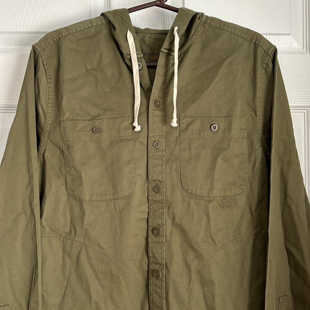 American Eagle Outfitters green military shirt Size: M - Picture 3 of 10